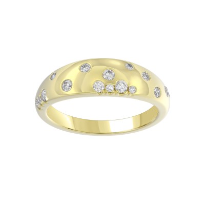 10K YELLOW GOLD 1/3CT ROUND DIAMOND LADIES RING
